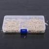 Glarks 100-Pieces 6 Size Brass Plated Lag Eyebolts Screw-in Eye