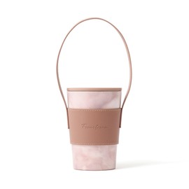 Francfranc Rust Thermo Tumbler M Set Marble Brown 2024 Model Vacuum Double Structure Insulated Tumbler with Handle Cup Sleeve