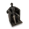Abraham Lincoln Bronze Finished Historical Sculptural Statue, Expertly Crafted Replica