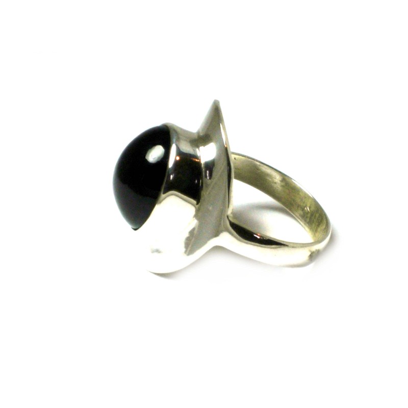 Sterling Silver Tourmaline Oval Ring (52) - Gift Boxed, Silver,