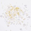 Nail Rhinestones Kit 9080Pcs Champagne Crystal Multi-Shape Flatback Rhinestones for