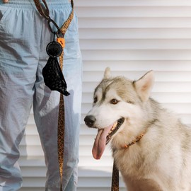 5 Colors Dog Poop Bag Holder, Waste Bag Holder with Carabiner Clip, Hands Free Poop Bag Carrier for Leash, Pet Waste Bag Dispenser for Dog Walking Accessory (5 Colors)