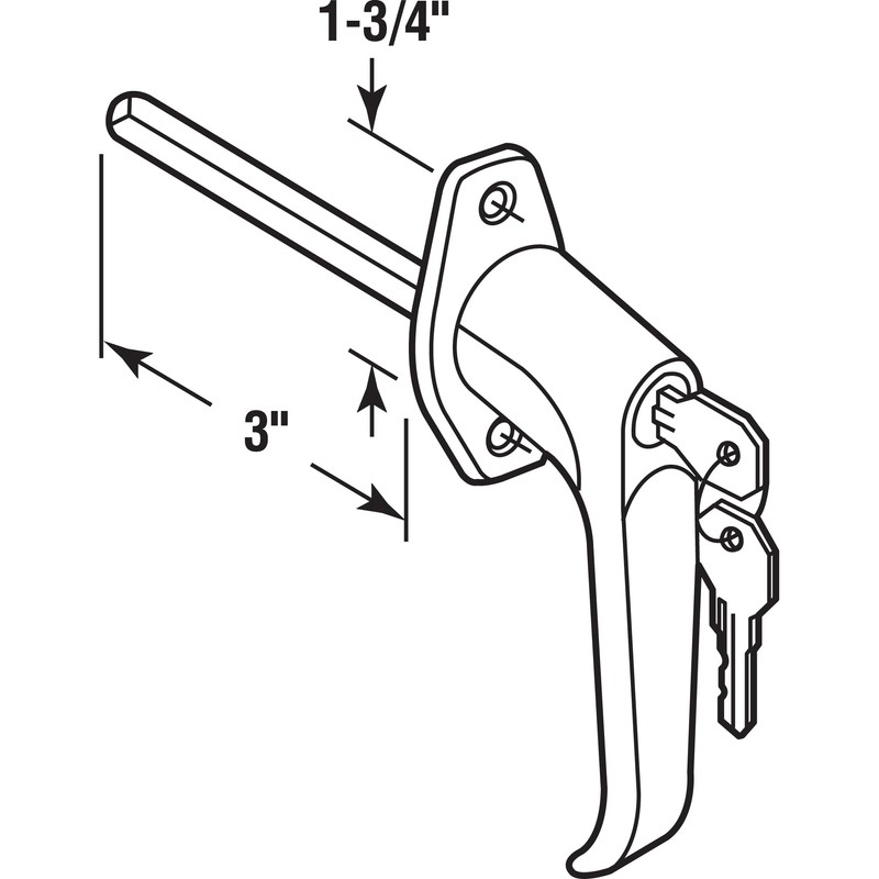 Prime-Line GD 52123 Door Handle Lock, Keyed, Diecast Zinc, Chrome
