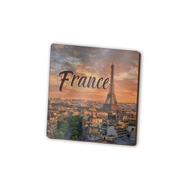 1 x Paris Square Magnet - France French City Travel Holiday Fridge Magnetic Travel Holiday Family Friend Women Men #82346