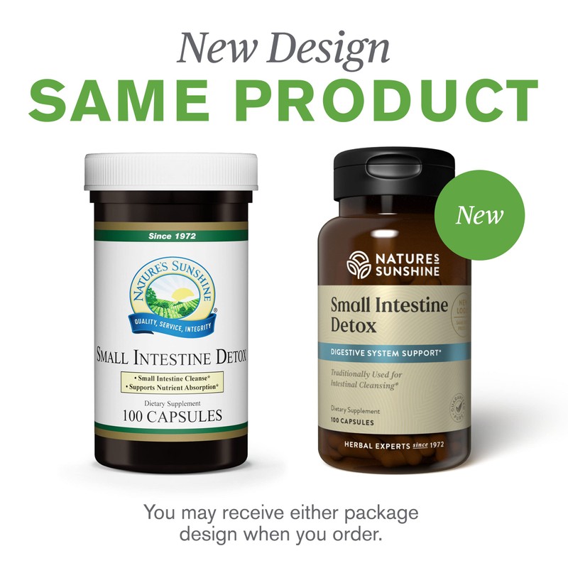 Nature's Sunshine Small Intestine Detox, 100 Capsules | Natural Formula