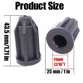 10Pcs Caster Socket Sleeve Round Inserts, Chair Caster Wheel Stem Insert, 7/16" Inside Stem