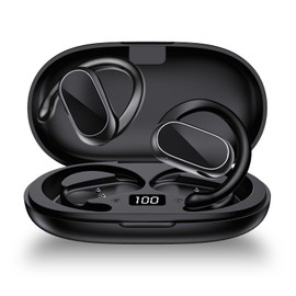 Butyoef Open Ear Headphones,360-Degree Panoramic Sound, DT4.0 Without Sound Loss,Air Conduction, 48H Range,LED Display,IPX7 Waterproof, Wireless Earbuds for Meeting, Driving,Traveling