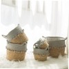 Ciieeo Hand Woven Grass Rattan Flower Basket Thin Weave Storage