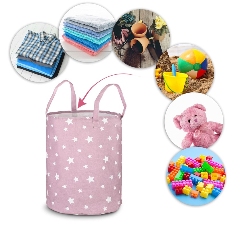 Nukido Freestanding Toy Basket for Children's Room, Large, Spacious, Charming