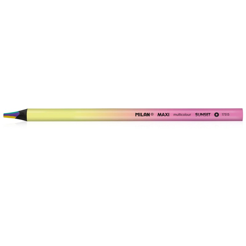 MILAN MAXI Sunset Series 12 Multi-Coloured Round Pencils Display Box