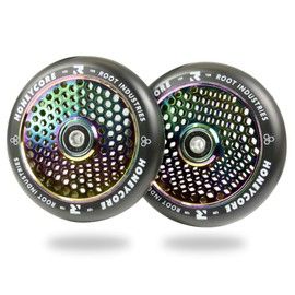 120mm Honeycore Wheels - Black/Rocket Fuel