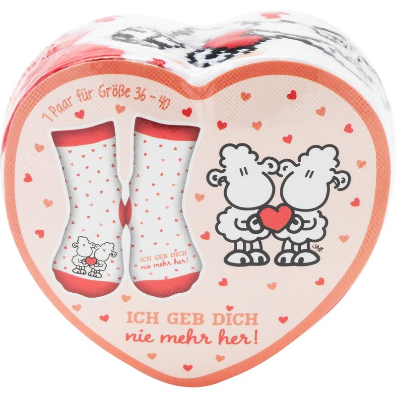 Sheepworld Women's Magic Socks with Motif Print, I give