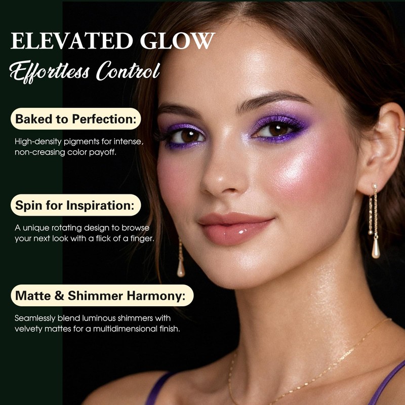 UCANBE 03 Enchanted Gemstone Baked Eye Shadow & Highlight Palette,