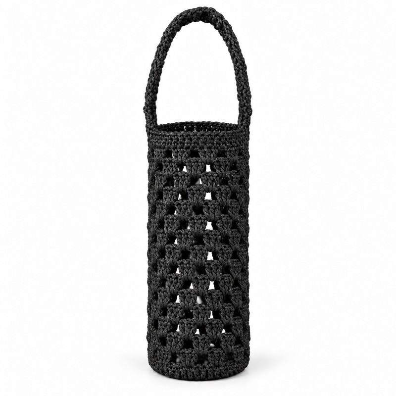 Crochet Water Bottle Holder for 400–600ml Bottles – Built-In Carry