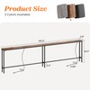 SUPERJARE 102 Inch Sofa Table with 2 Power Outlets and