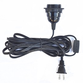 Happy Sales HSCORD-B Hanging Lantern Cord 15'L Black (Ul Listed),