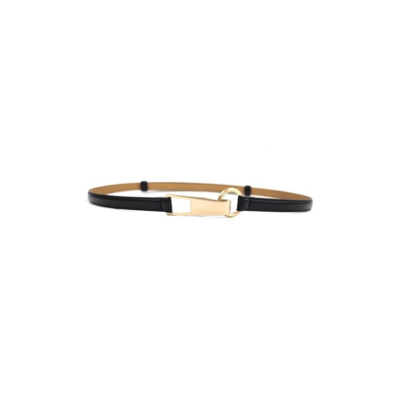 Bell Label Women's Slide Belt, Made in Japan, Cowhide Leather
