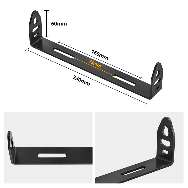 NICECNC Black Universal License Plate Mounted Turn Signal Relocation kit