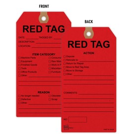 Avery Pack of Tags, 5S Red Tags with Strings – 25 Pack 5.75" x 3” Manila Tags (62426)