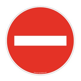 AUA SIGNALETIQUE - Circular sign made of PVC, 1.5 mm (diameter 170 mm, no direction)