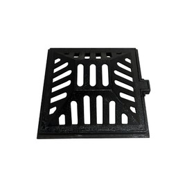 Ductile Iron Atrium Grate and Frame,18x18in Square Beehive Catch Basin Inlet, Metal Overflow Relief Gully Grates for Yard,Heavy Duty Swale Drain Grates Bolted with Base(Frame Size 20x20in)