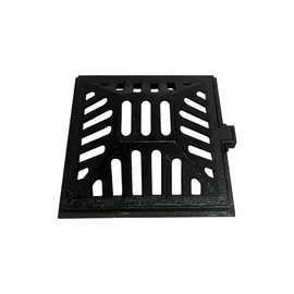 Ductile Iron Atrium Grate and Frame,18x18in Square Beehive Catch Basin Inlet, Metal Overflow Relief Gully Grates for Yard,Heavy Duty Swale Drain Grates Bolted with Base(Frame Size 20x20in)