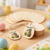 50-Piece Easter Crafts Set - Unfinished Wooden Eggs Pendant, Paint-Friendly