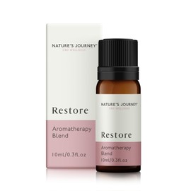 Nature's Journey Aromatherapy 100% Pure Essential Oil Blend 10ml | Restore - Geranium, Petitgrain & Frankincense | Certified Vegan & Cruelty Free