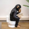 Darthome Cheeky Monkey On Toilet Ornament 15x20x12cm Resin Up Yours