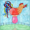 Artwork on Tile Rooster Tile Backsplash Jan Strawberry Fruit Kitchen