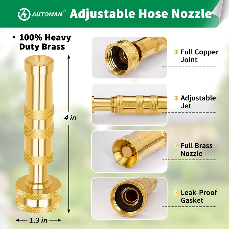 AUTOMAN Brass Hose Nozzle – High Pressure Jet Nozzles 3