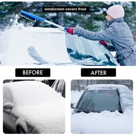 Car Windscreen Cover GENERISE Reversible All Seasons Car Screen Cover Winter & Summer - Protects Windshield from Frost, Snow, Ice & UV Rays - Universal Fit with Suction Cups