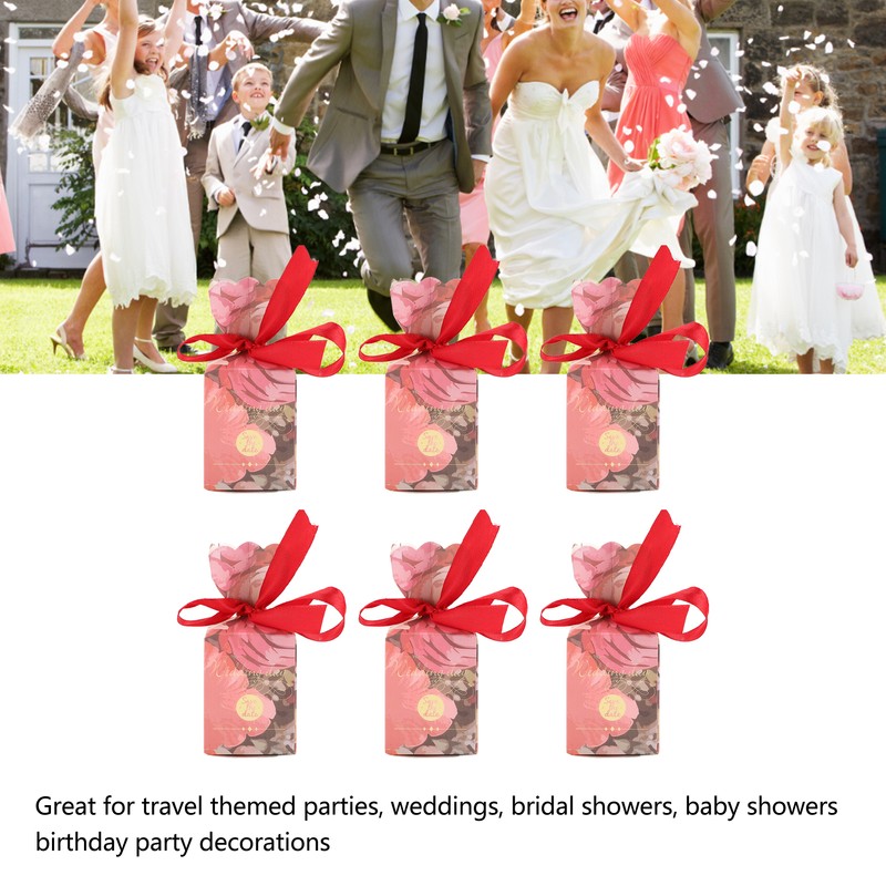 50 Set Wedding Favor Boxes Floral Pattern Retro Style Easy