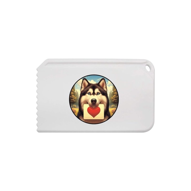Azeeda 'Siberian Husky Love Note' Plastic Ice Scraper (IC00042346)