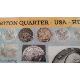 Twosheds Washington Quarter  USA Hunting & Collecting 9" x 14.5" Coin Roll Sorting Mat