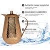 BOLD & DIVINE 2 Liter Copper Pitcher, Hand Hammered, Classic,