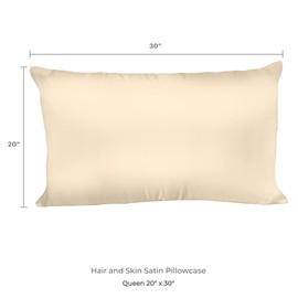 Spasilk Satin Pillowcase for Hair and Face, Polyester Satin Pillowcase, Queen Size- Gold Pillowcase