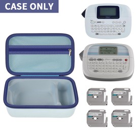 Case Compatible with Brother for P-Touch PTM95/ PT90/ PT45M Handy Label Maker, Storage Holder Carrying Organizer Bag for Label Tapes, AC Adapter, Charging Cables, Batteries, Accessories (Box Only)