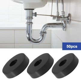 Briny River 50pcs EPDM Rubber Flat Washers ID 3mm OD 10mm Thick 2.5mm Rubber Washers for Bolts Faucets Screws Garden Hose Shower Head Black