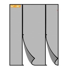 Yotache Magnetic Screen Door Fits 62x80 Inch Doors, 64"x81" Reinforced Mesh - Double-Sided Opening Screen with Super-Strong Magnets for Patio, Sliding, French, Front & Back Doors
