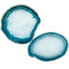 Shanxing Blue Agate Slice Geode Stone Coasters for Drinks and