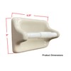 Tenedos Glazed Ceramic Bathroom Toilet Paper Holder Accessory (Bone Almond)