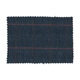 Walker and Hawkes - Tweed Fabric Cloth 60% Wool Checkered - Blue Tweed - 20 x 15cm (Sample)
