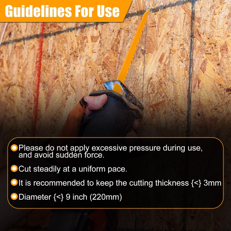 Lothee 50 Pack 6tpi Reciprocating Saw Blade Bulk Taper-Back Bi-Metal