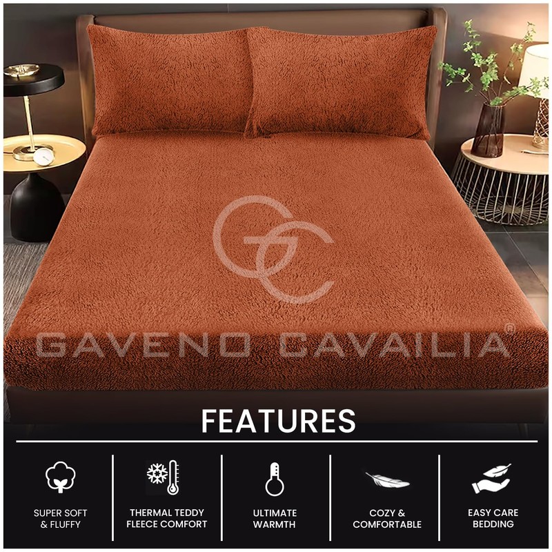 GC GAVENO CAVAILIA Teddy Bear Double Fitted sheet | Fleece
