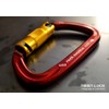 rockD 2-Stage Twist-Lock Carabiner (Red)