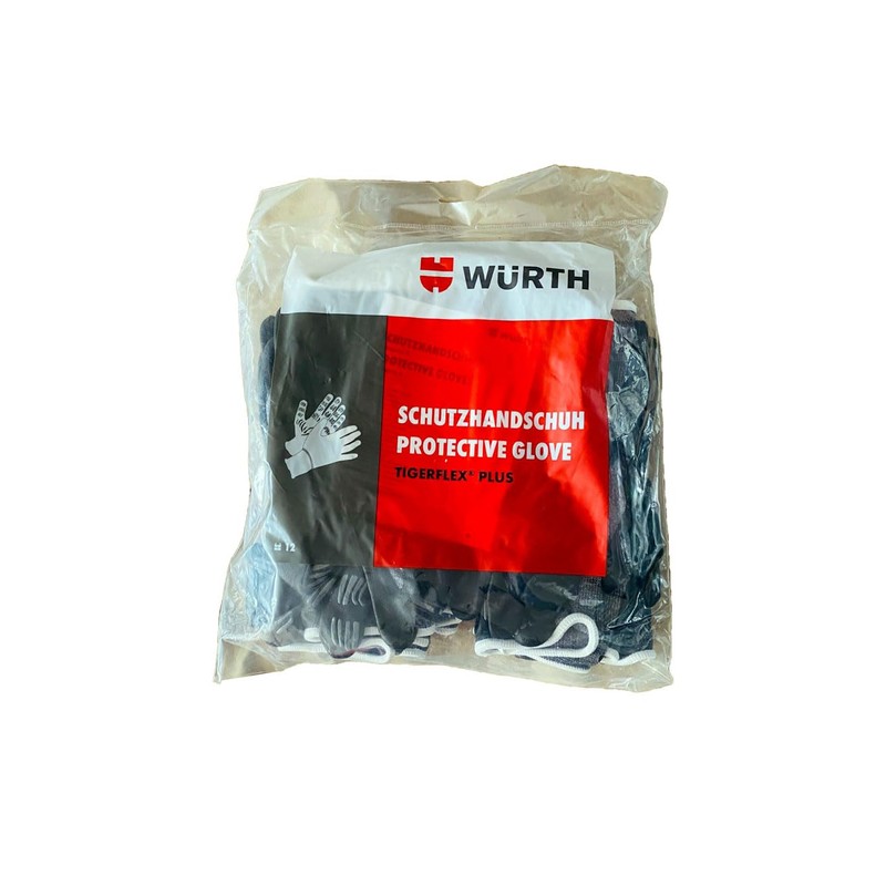 Wurth 0899411019 Work Gloves Size 9 Nitrile 12 Pairs