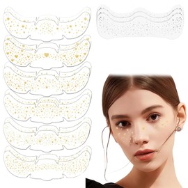 Pack of 15 Henna Freckles, Henna Freckles, Hena for Skin Fake Freckles for the Face Glitter Make Up Accessories