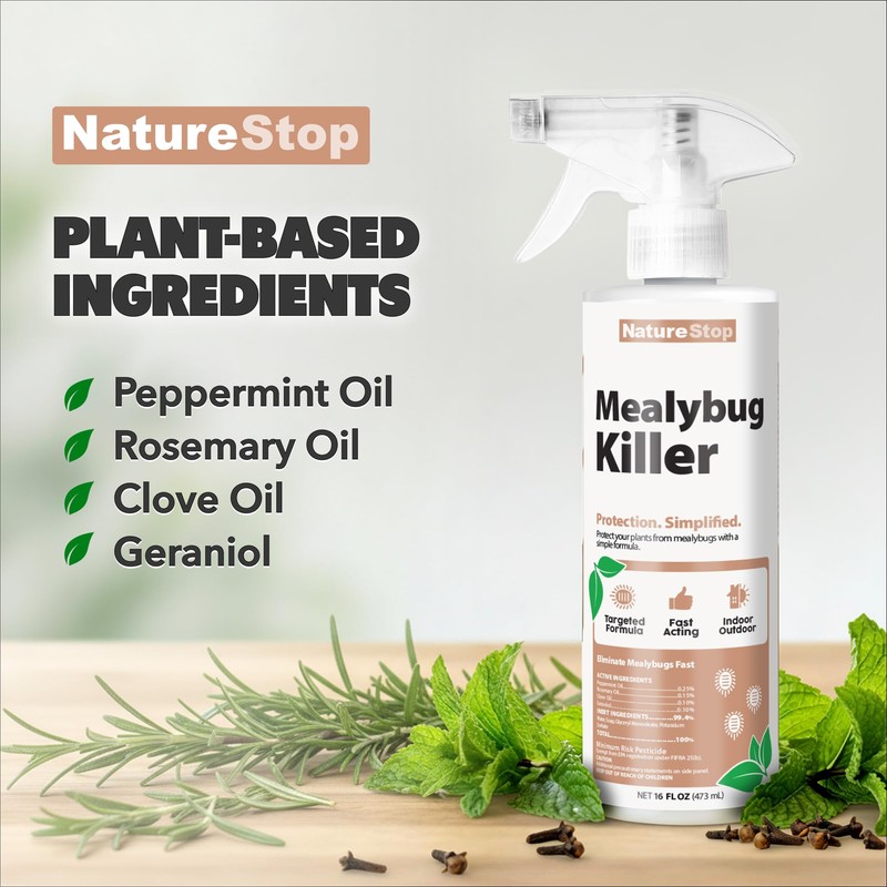 NatureStop Mealy Bug Killer - Fast-Acting Mealy Bug Killer for