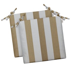 RSH DECOR: Sunbrella Foam Chair Cushions Set of 2 | 20" x 20" x 2" | All-Weather Square Cushions for Patio Furniture | Crafted with Sunbrella Performance Fabric | Maxim Heather Beige